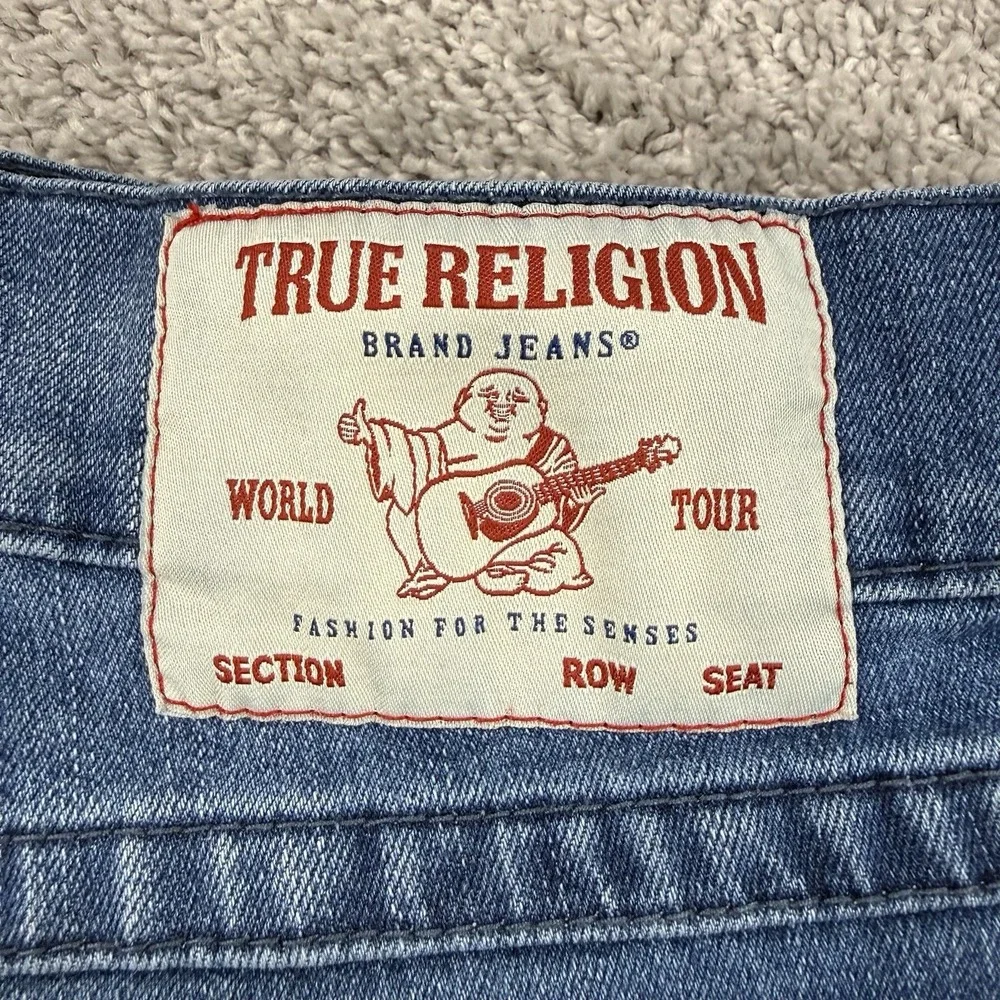 True Religion Jeans Men's 38 Rocco Relaxed Skinny Flap Pockets Cotton Stretch